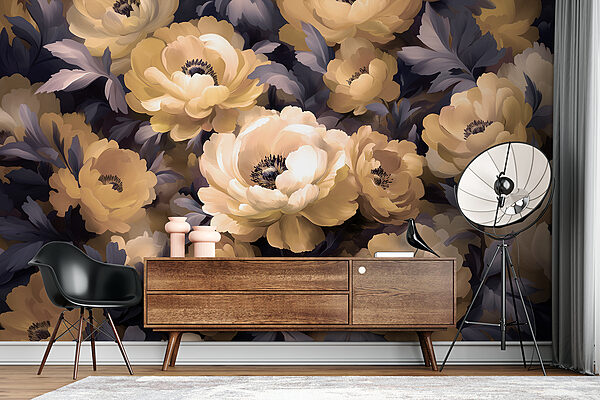 Groupe de fleurs avec feuilles Groupe de fleurs avec feuilles