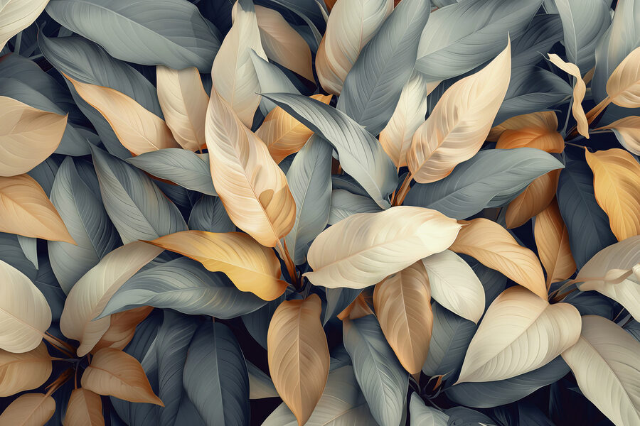 Groupe de feuilles de différentes couleurs