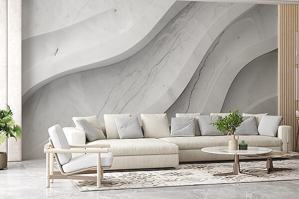Mur de marbre blanc avec lignes Mur de marbre blanc avec lignes