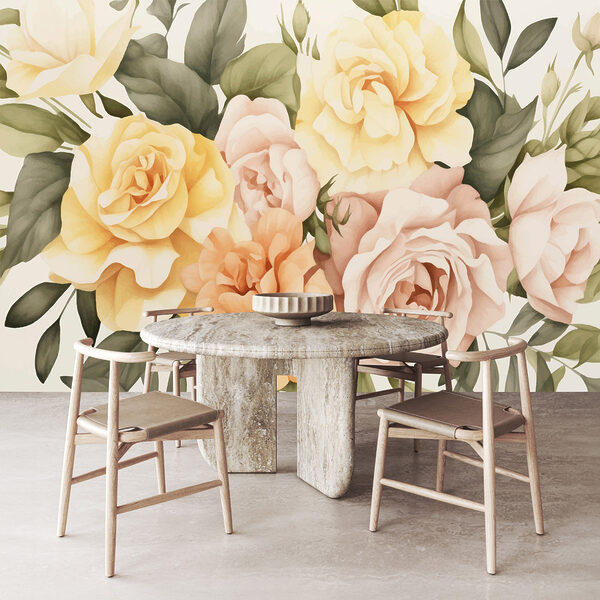 Groupe de fleurs avec feuilles Groupe de fleurs avec feuilles