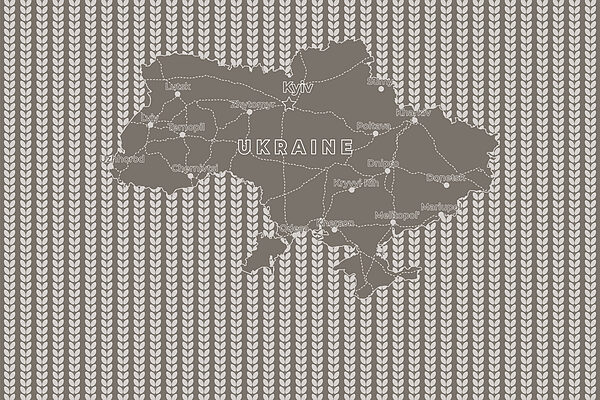 Carte de l'Ukraine avec texte en blanc Carte de l'Ukraine avec texte en blanc
