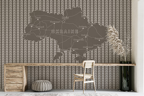Carte de l'Ukraine avec texte en blanc Carte de l'Ukraine avec texte en blanc