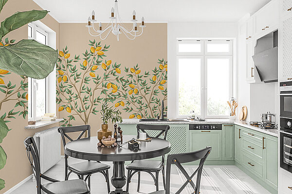 Papier peint Arbre avec des fruits (UGS : w01661v1) Papier peint Papier peint Arbre avec des fruits (UGS : w01661v1)