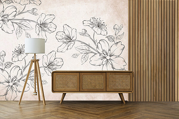 Dessin de fleurs sur fond blanc Dessin de fleurs sur fond blanc