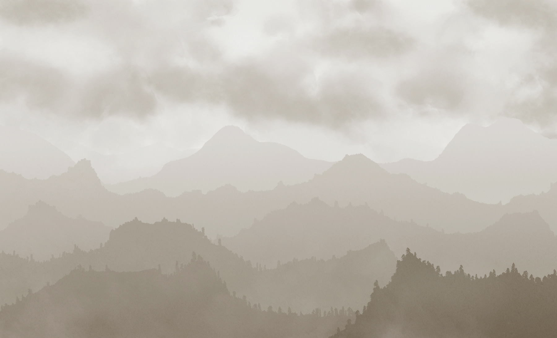 Foggy mountain range Foggy mountain range
