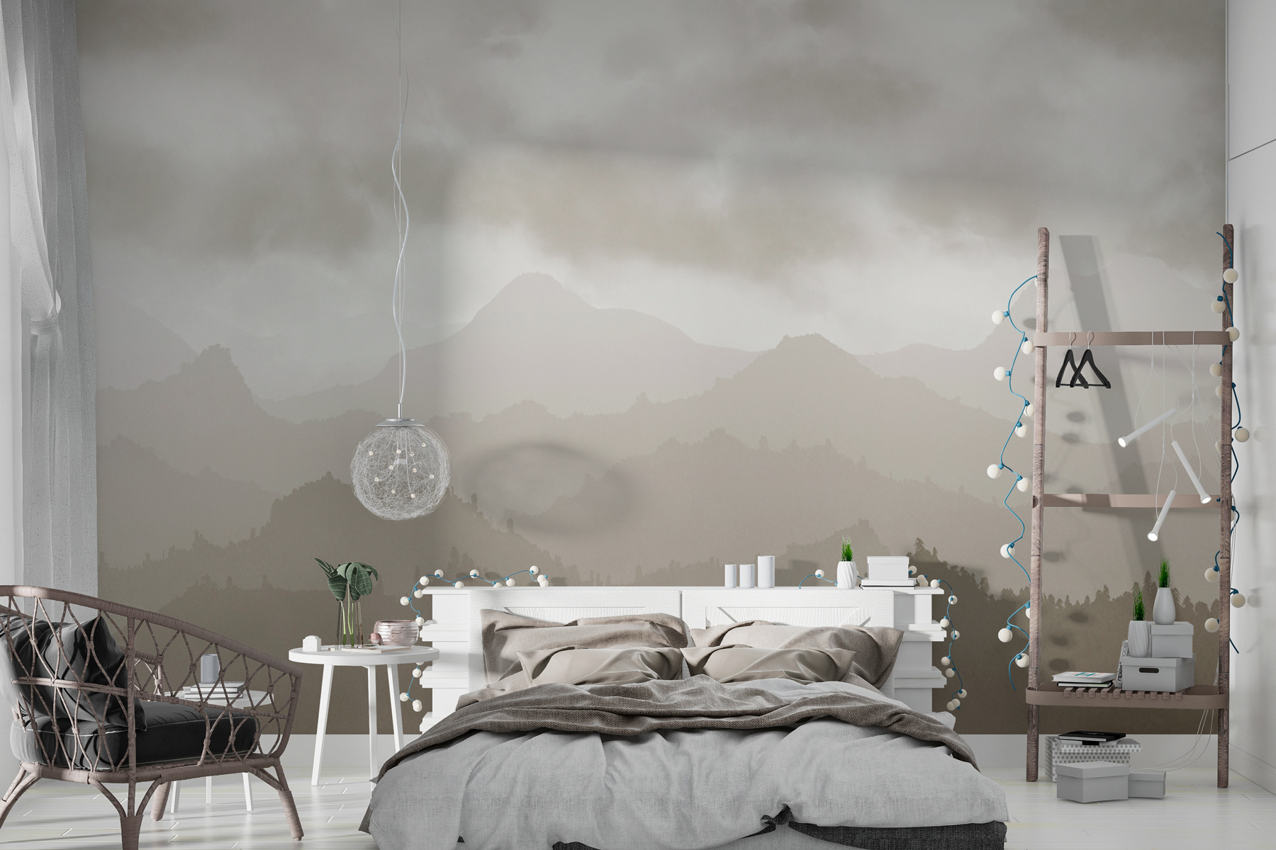 Foggy mountain range Foggy mountain range