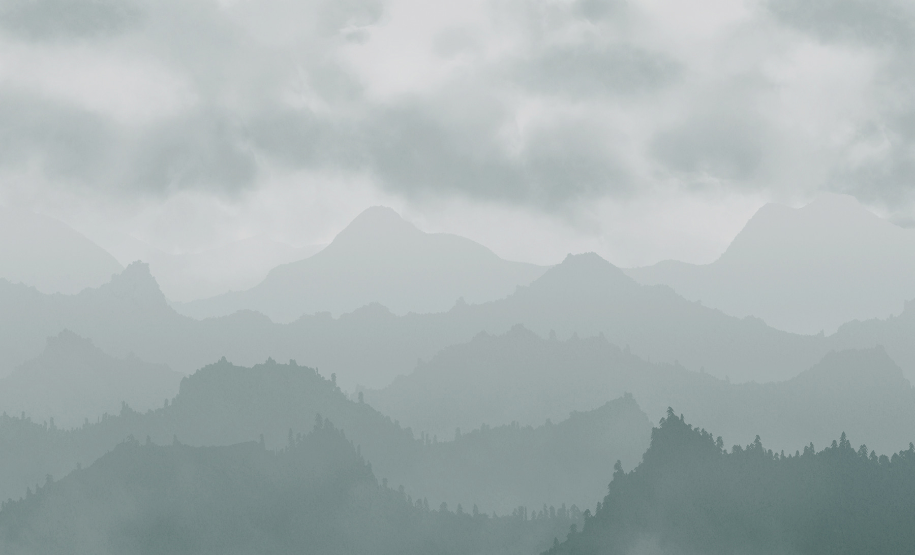 Foggy mountain range Foggy mountain range