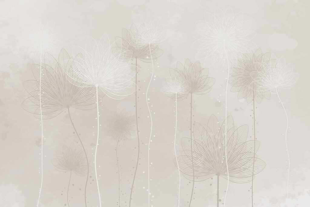 Fleurs blanches sur fond gris Fleurs blanches sur fond gris