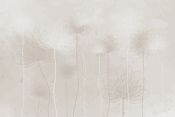 Fleurs blanches sur fond gris Fleurs blanches sur fond gris