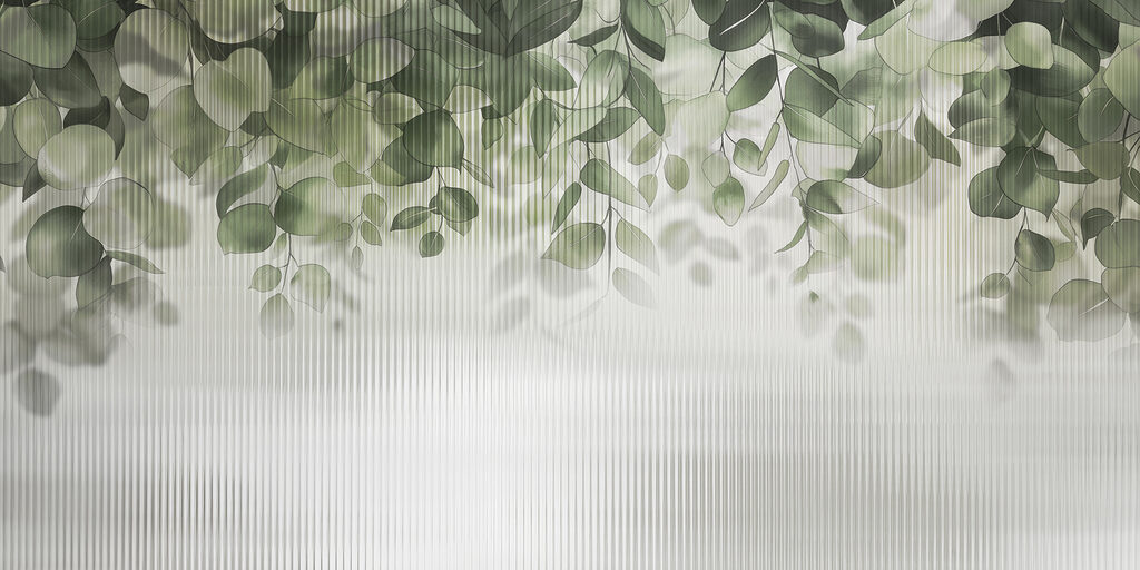 Feuilles vertes d'une fenêtre Feuilles vertes d'une fenêtre