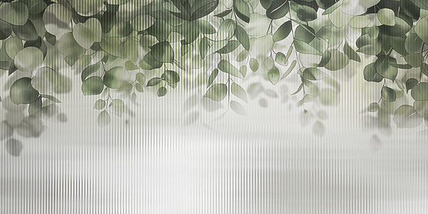 Feuilles vertes d'une fenêtre Feuilles vertes d'une fenêtre