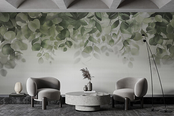 Feuilles vertes d'une fenêtre Feuilles vertes d'une fenêtre