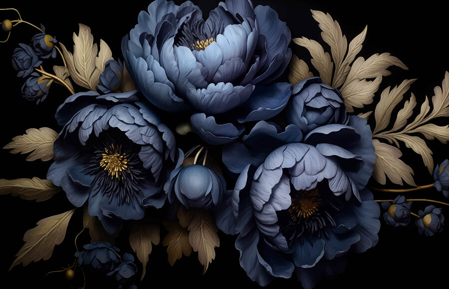 Groupe de fleurs bleues Groupe de fleurs bleues
