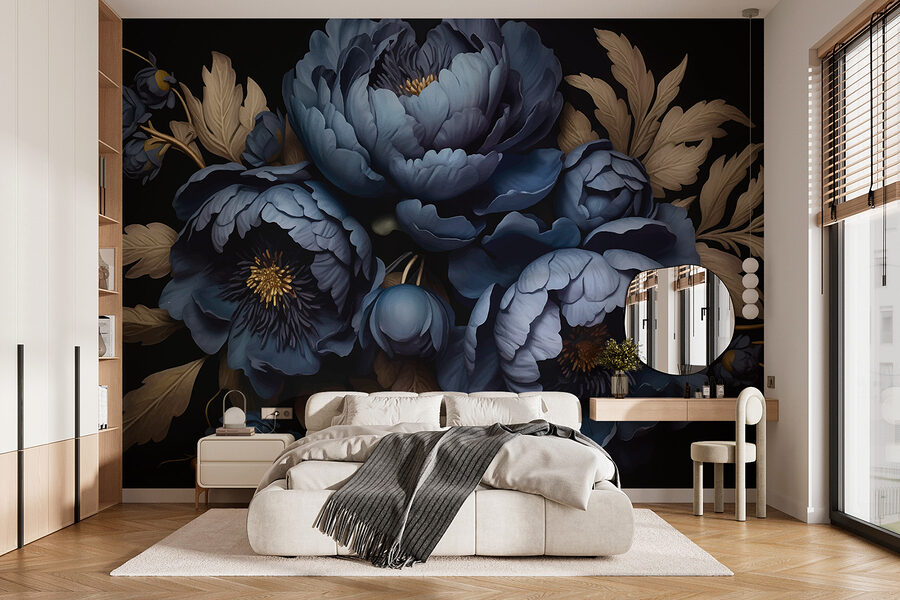 Groupe de fleurs bleues Groupe de fleurs bleues