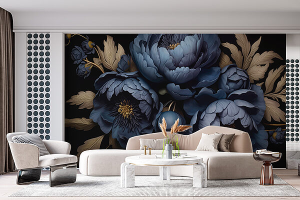 Groupe de fleurs bleues Groupe de fleurs bleues