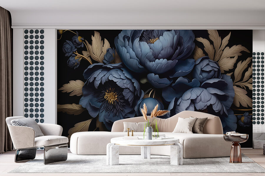 Groupe de fleurs bleues Groupe de fleurs bleues