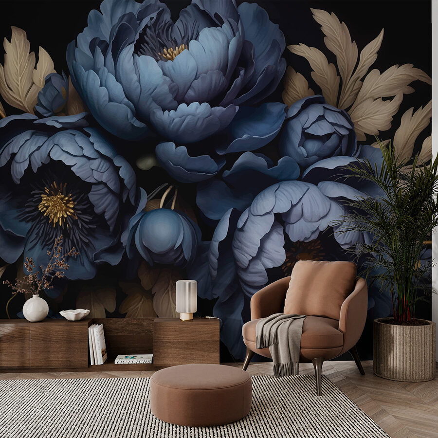 Groupe de fleurs bleues Groupe de fleurs bleues