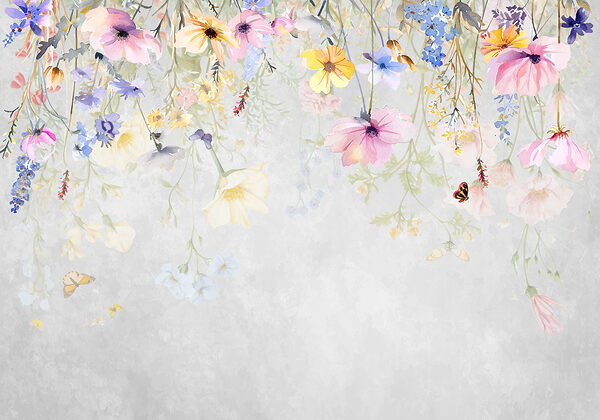 Peinture de fleurs et de papillons Peinture de fleurs et de papillons