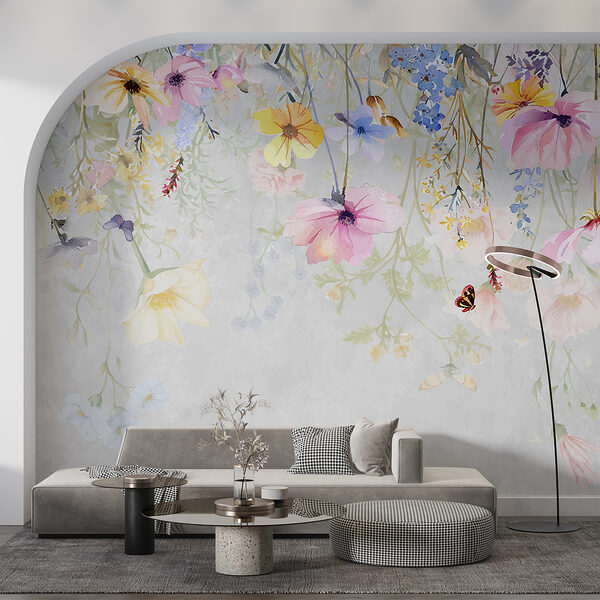 Peinture de fleurs et de papillons Peinture de fleurs et de papillons