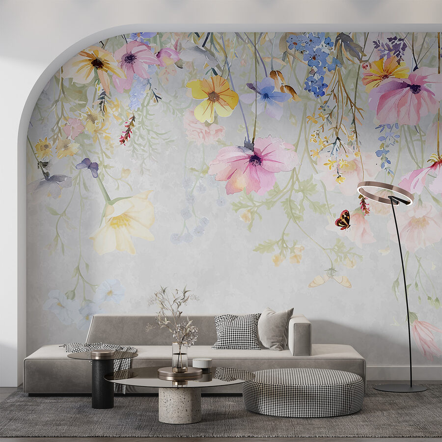 Peinture de fleurs et de papillons Peinture de fleurs et de papillons