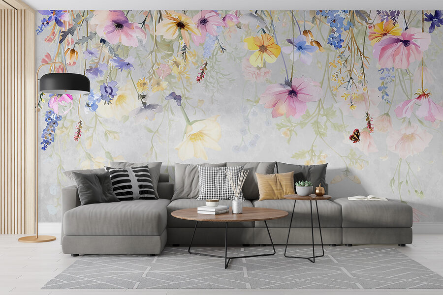 Peinture de fleurs et de papillons Peinture de fleurs et de papillons