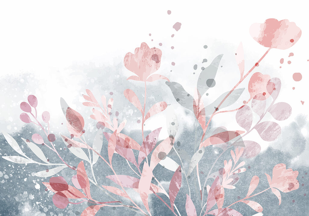 Motif floral rose et gris Motif floral rose et gris