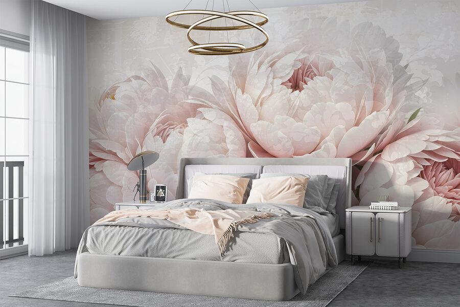 Papier peint Groupe de fleurs roses – Image 3