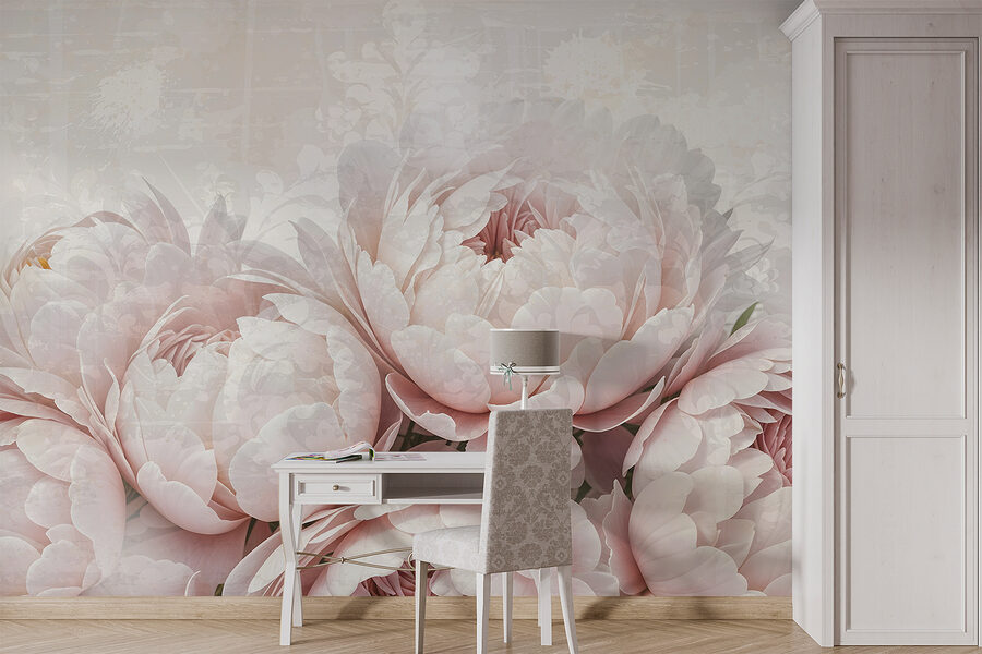Papier peint Groupe de fleurs roses – Image 4
