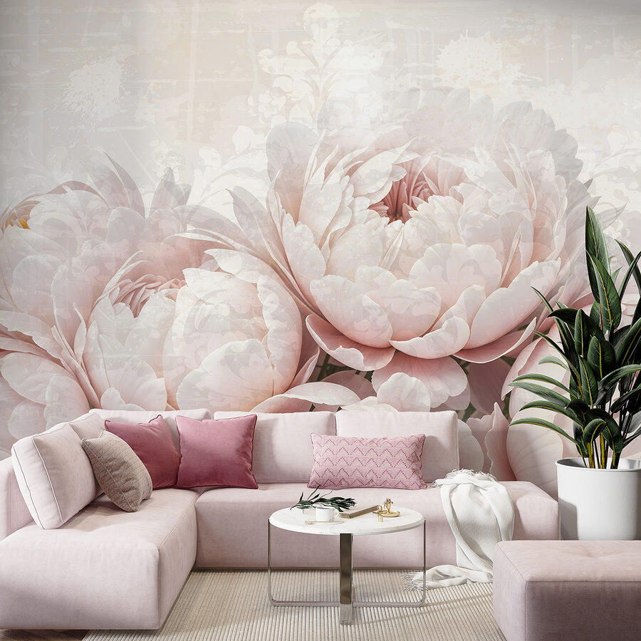 Papier peint Groupe de fleurs roses – Image 5