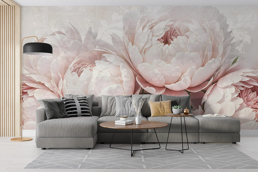 Papier peint Groupe de fleurs roses – Image 6