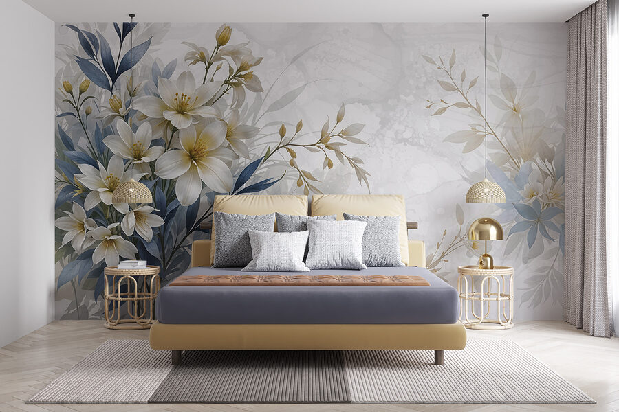 Peinture de fleurs et de feuilles Peinture de fleurs et de feuilles