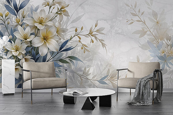 Peinture de fleurs et de feuilles Peinture de fleurs et de feuilles