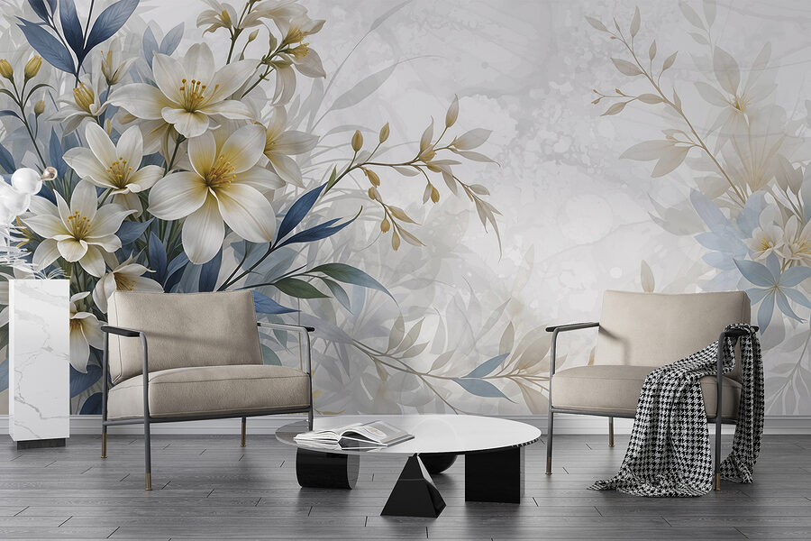 Peinture de fleurs et de feuilles Peinture de fleurs et de feuilles