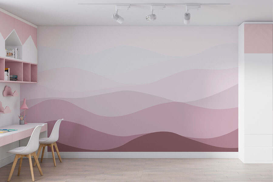 Lignes ondulées violettes et blanches Lignes ondulées violettes et blanches