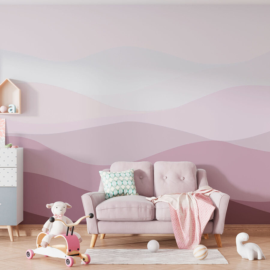 Lignes ondulées violettes et blanches Lignes ondulées violettes et blanches