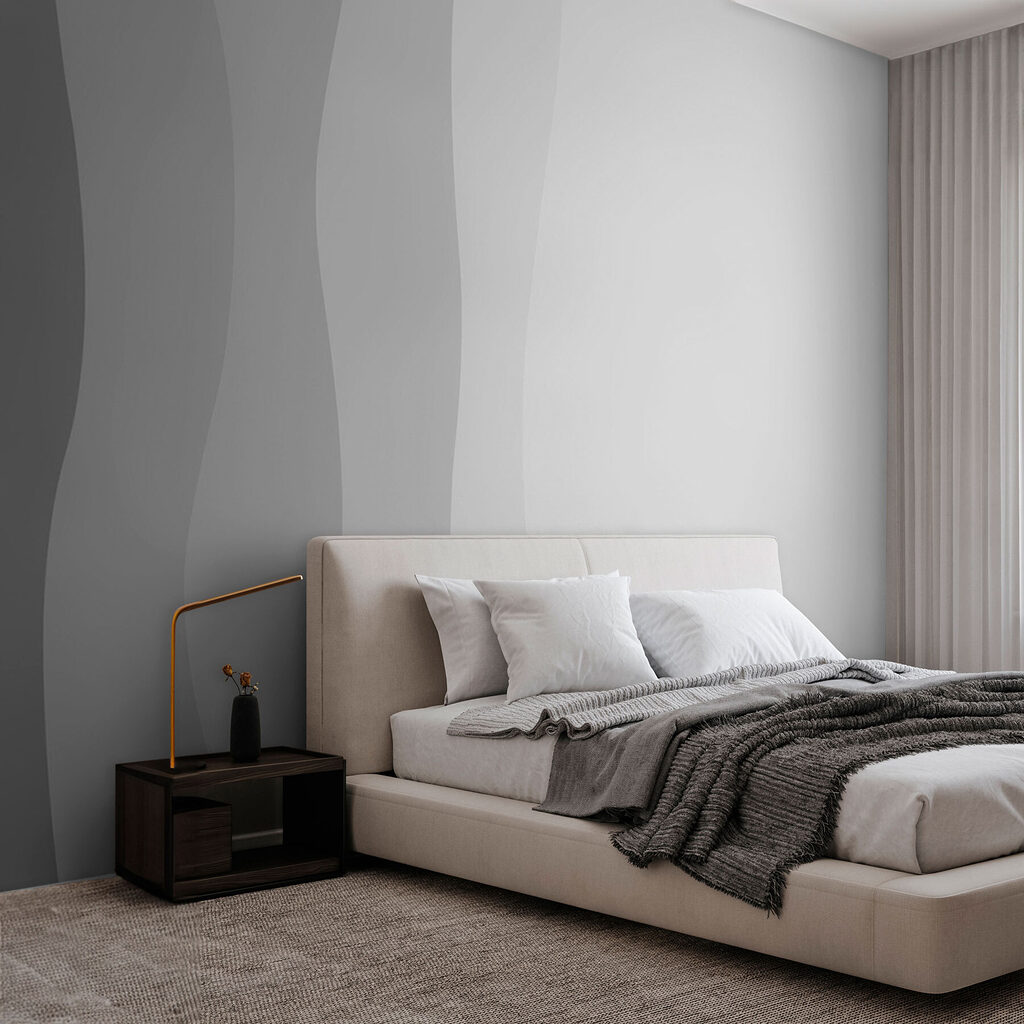 Grey and white wavy lines