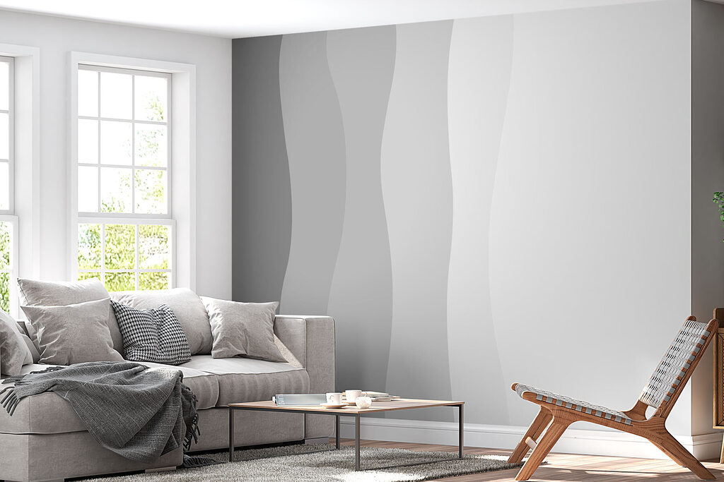 Grey and white wavy lines