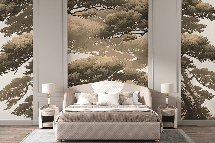 Groupe d'arbres avec des branches