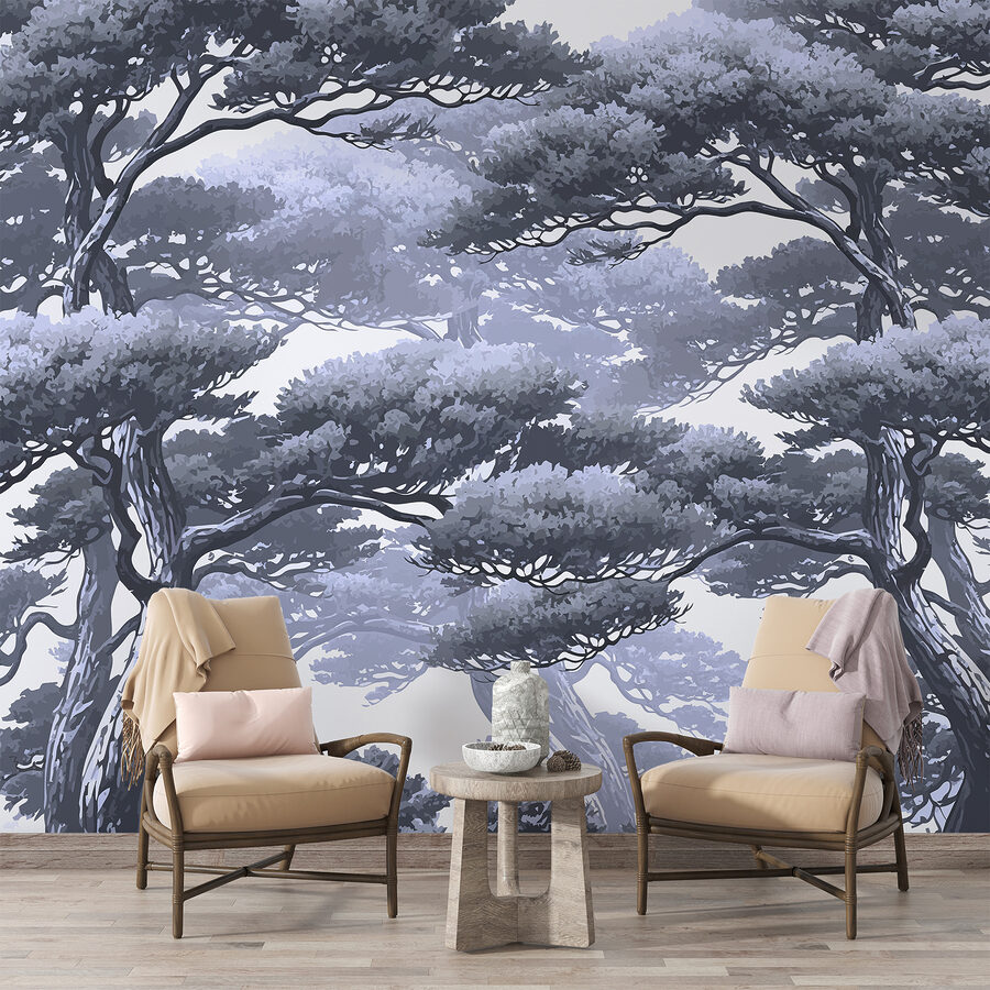 Groupe d'arbres avec des branches