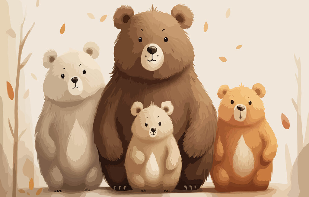 Groupe d'ours debout Groupe d'ours debout