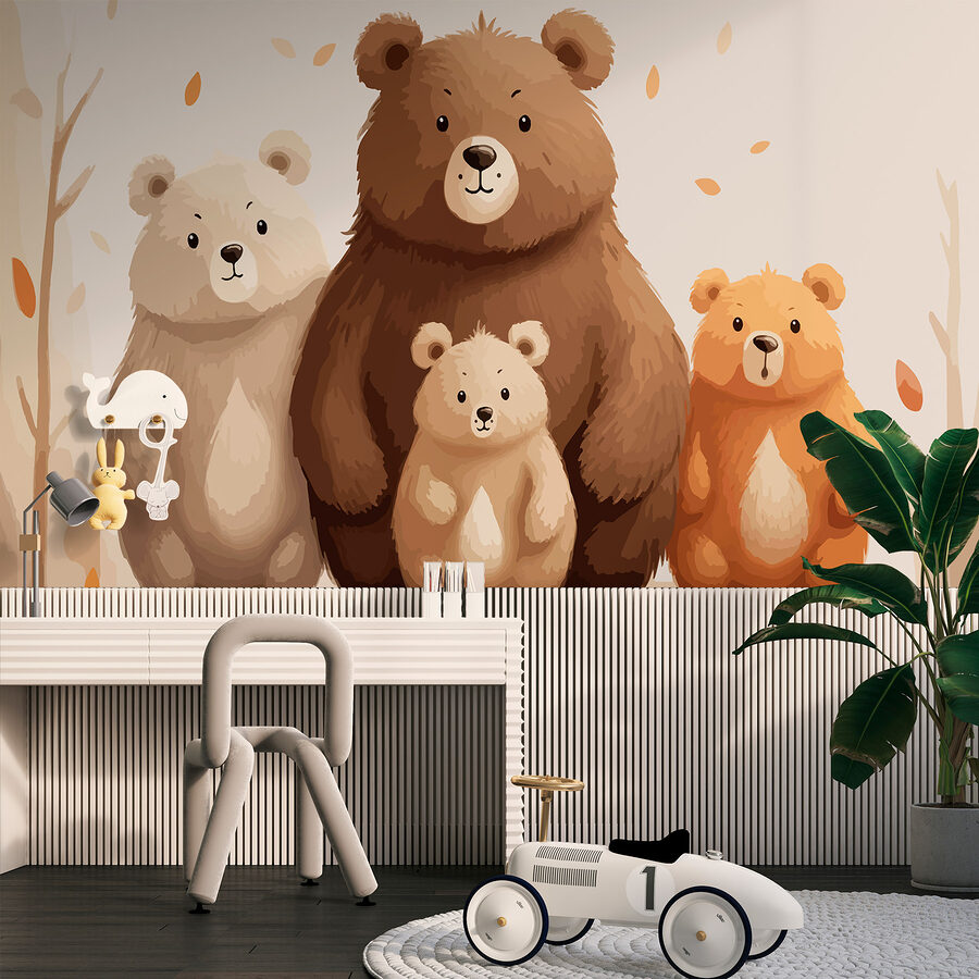 Groupe d'ours debout