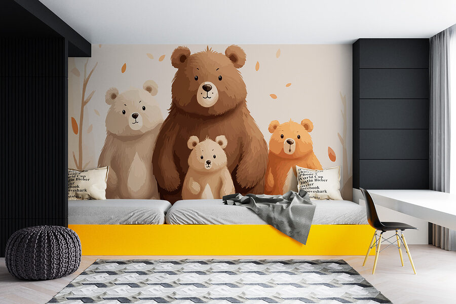 Groupe d'ours debout