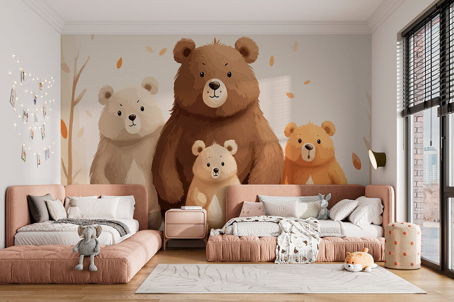 Groupe d'ours debout