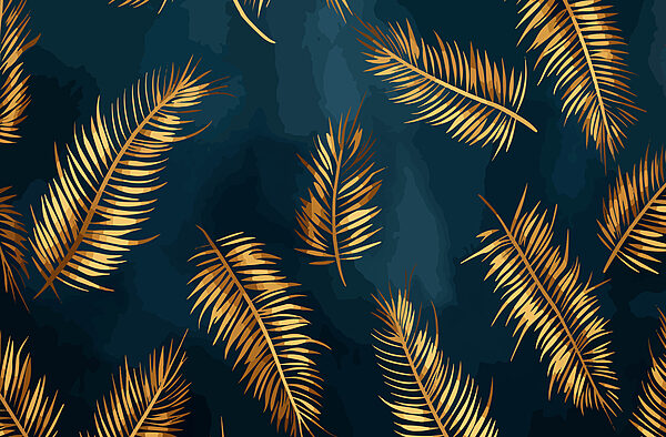 Feuilles de bronze sur fond d'élégance sombre w01743p 600x394 - Feuilles de bronze sur fond d'élégance sombre