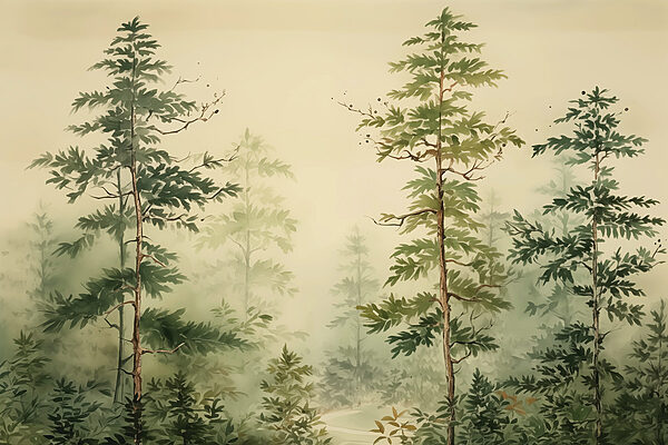 Peinture d'une forêt Peinture d'une forêt