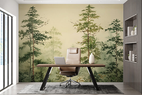 Peinture d'une forêt Peinture d'une forêt