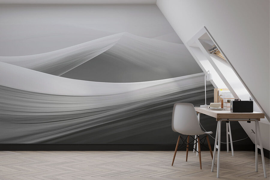 Paysage gris et blanc