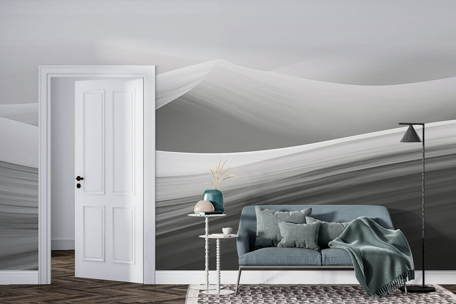 Paysage gris et blanc