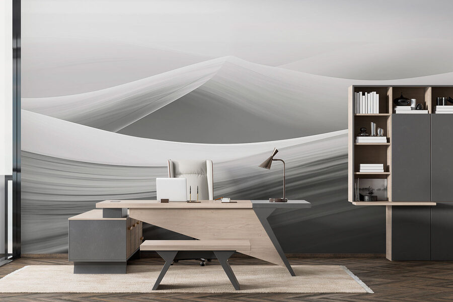 Paysage gris et blanc