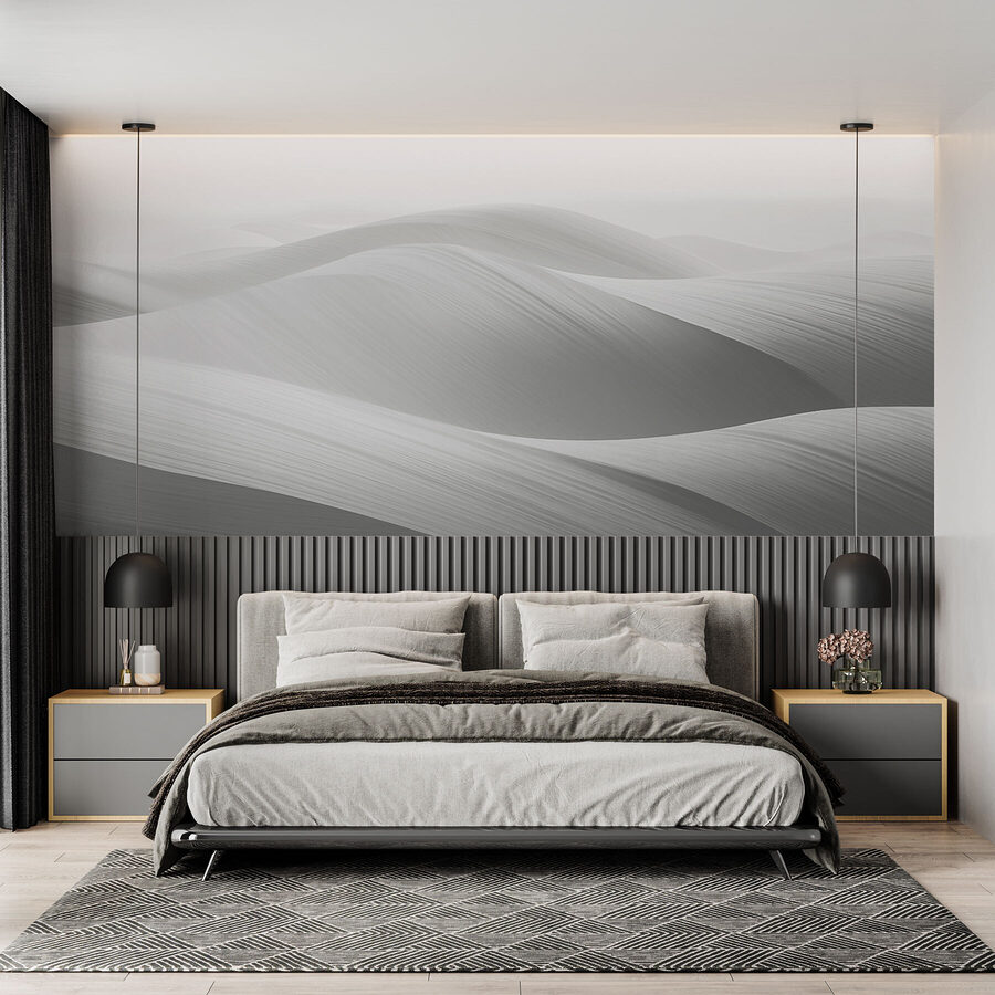 Paysage blanc et gris
